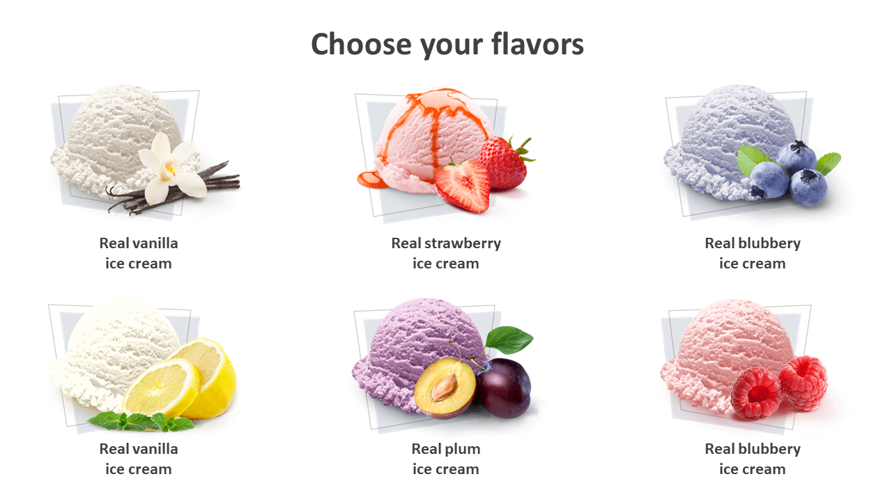 Ice Cream Flavors PowerPoint Slide